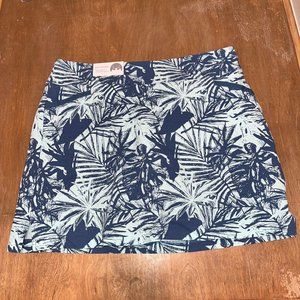 Lady Hogan Tropical Blue Palm Golf Skort Easy Shaper NWT Size XXL HydroDri Fabri